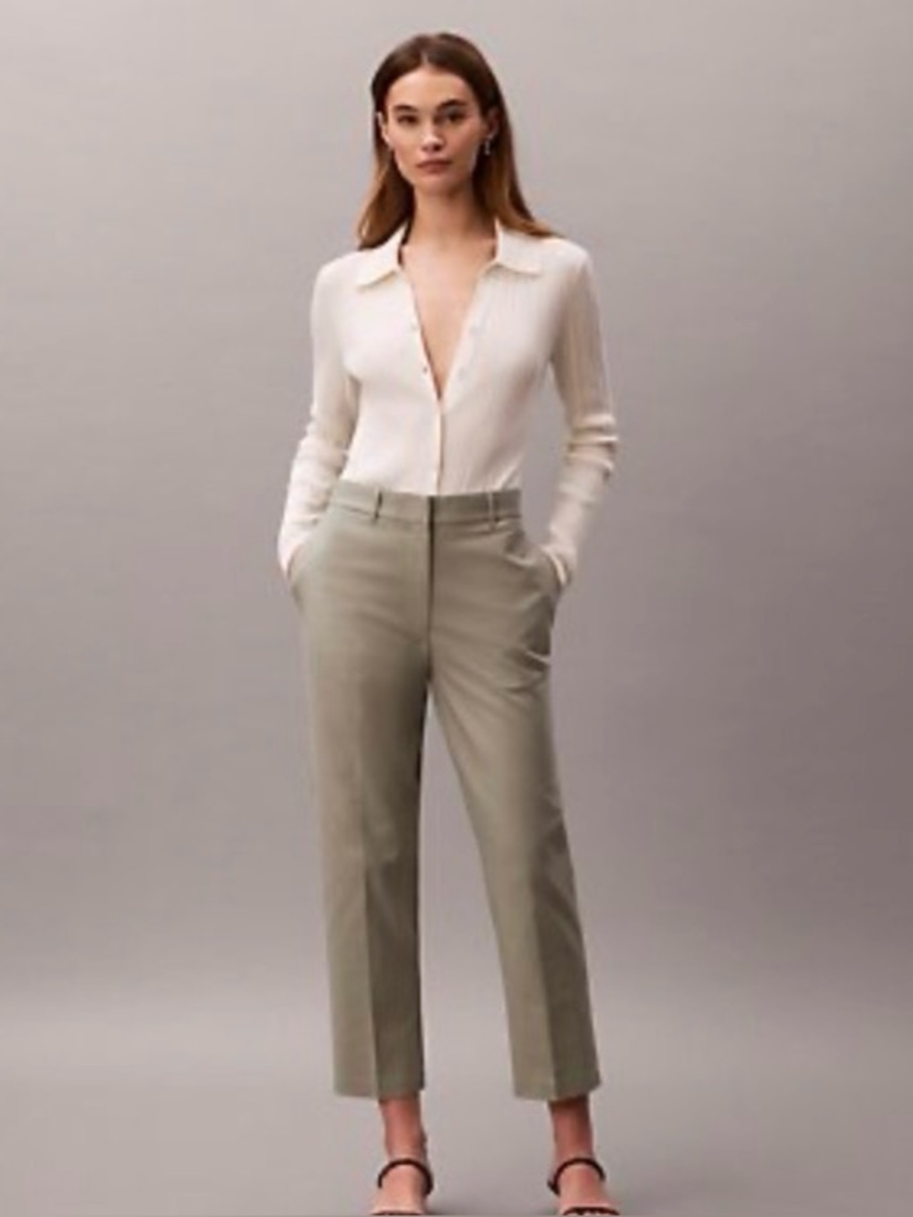 Calvin Klein Cotton Stretch Straight Fit Chino Pants